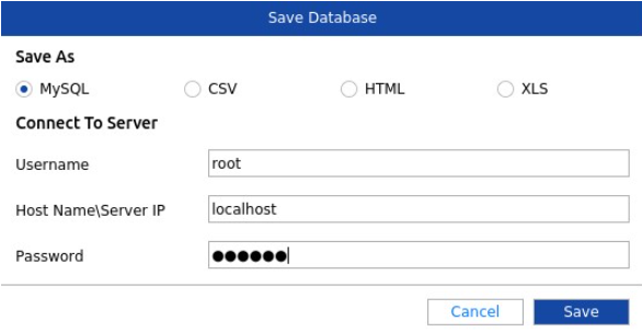 Save Database